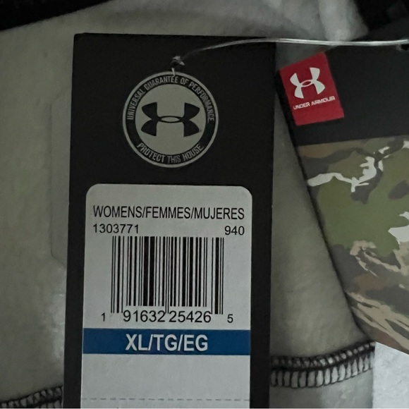 Under Armour Forest Camo Fleece Liner Sweatshirt 1/4 Zipper Size XL - Picture 7 of 13